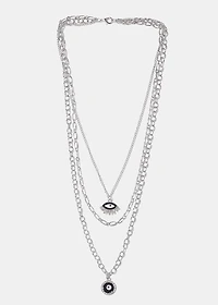 Layered Evil Eye Necklace