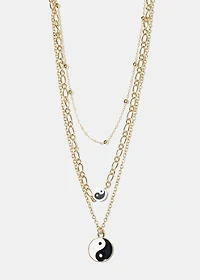 Yin Yang Layered Necklace