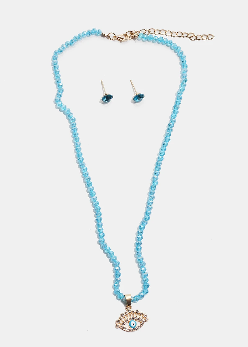 Evil Eye Beaded Necklace