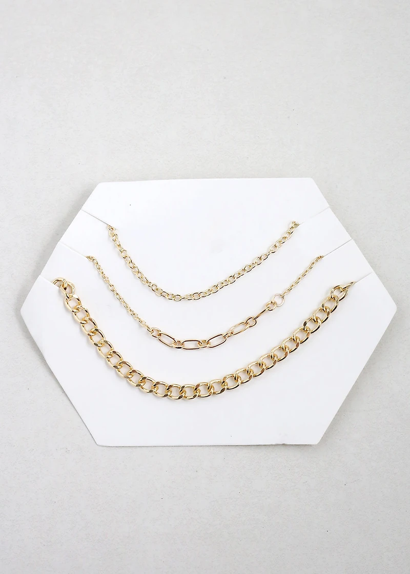 3-Piece Multi Layered Chain Necklace