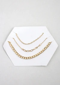 3-Piece Multi Layered Chain Necklace
