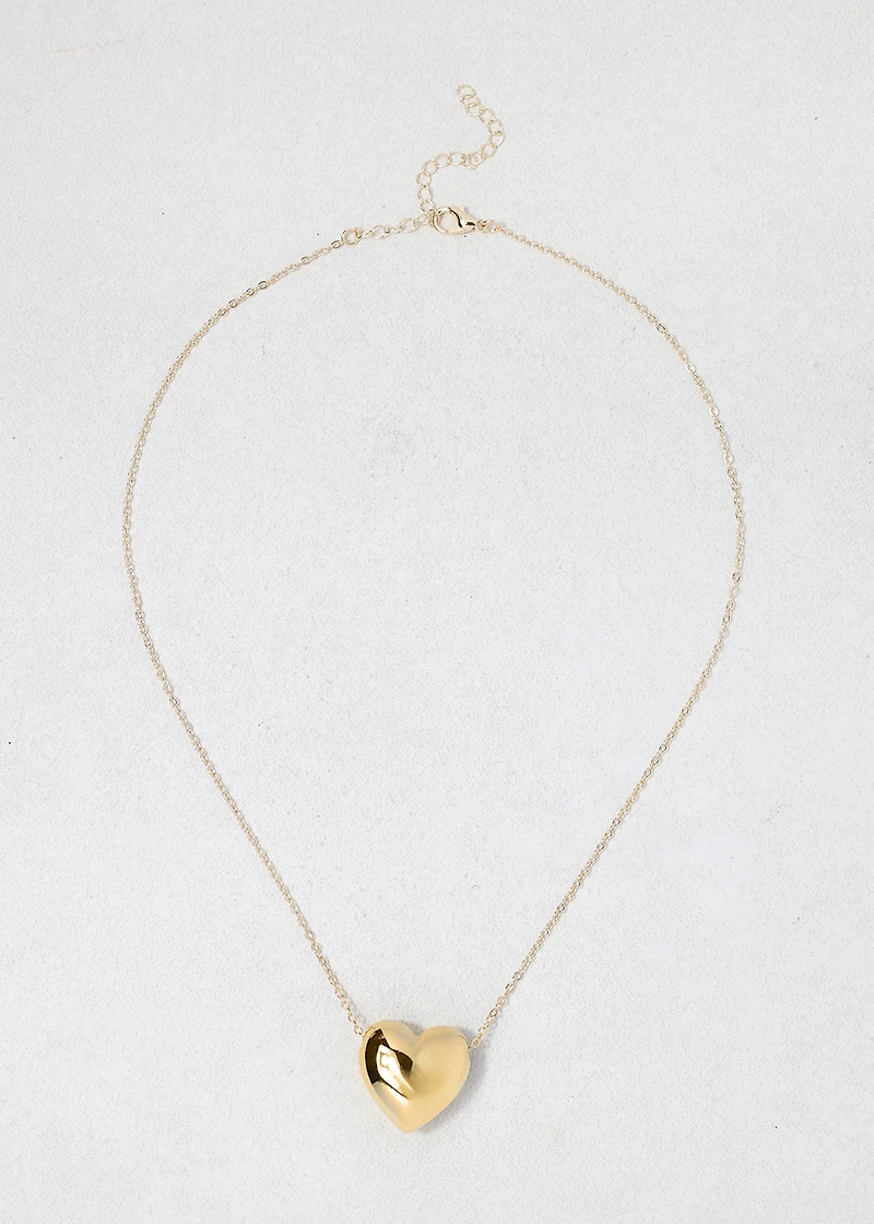 Love Puff Heart Necklace