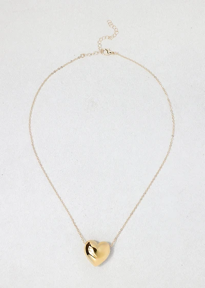 Love Puff Heart Necklace