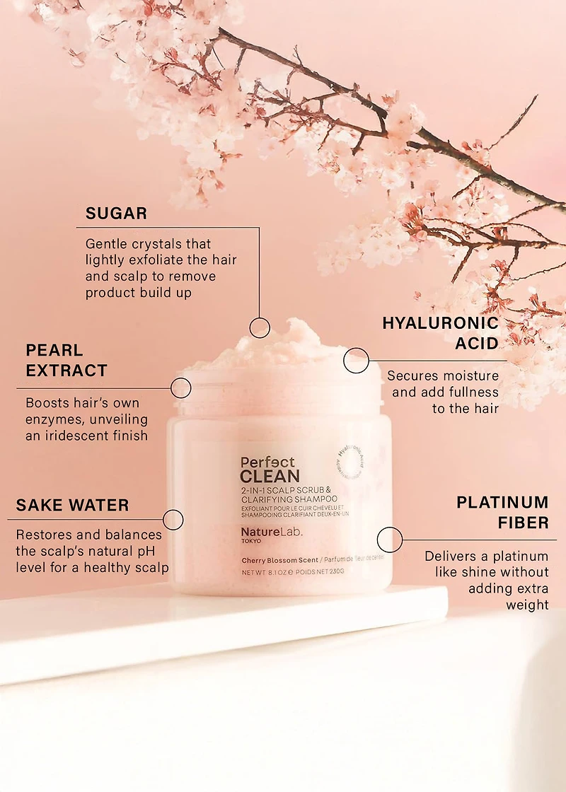 NatureLab Tokyo Perfect Clean 2-in-1 Scalp Scrub & Clarifying Shampoo 230g