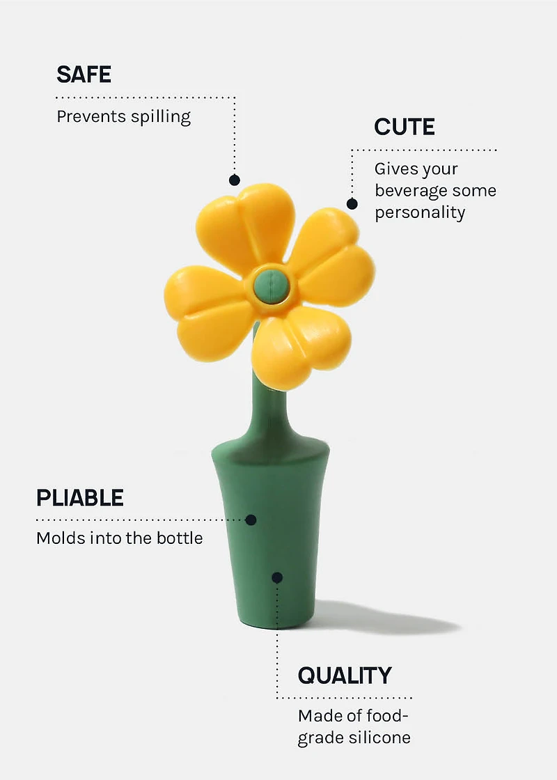 Official Key Items Flower Wine Stopper
