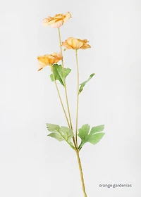 Official Key Items Artificial Flowers - Orange Gardenias
