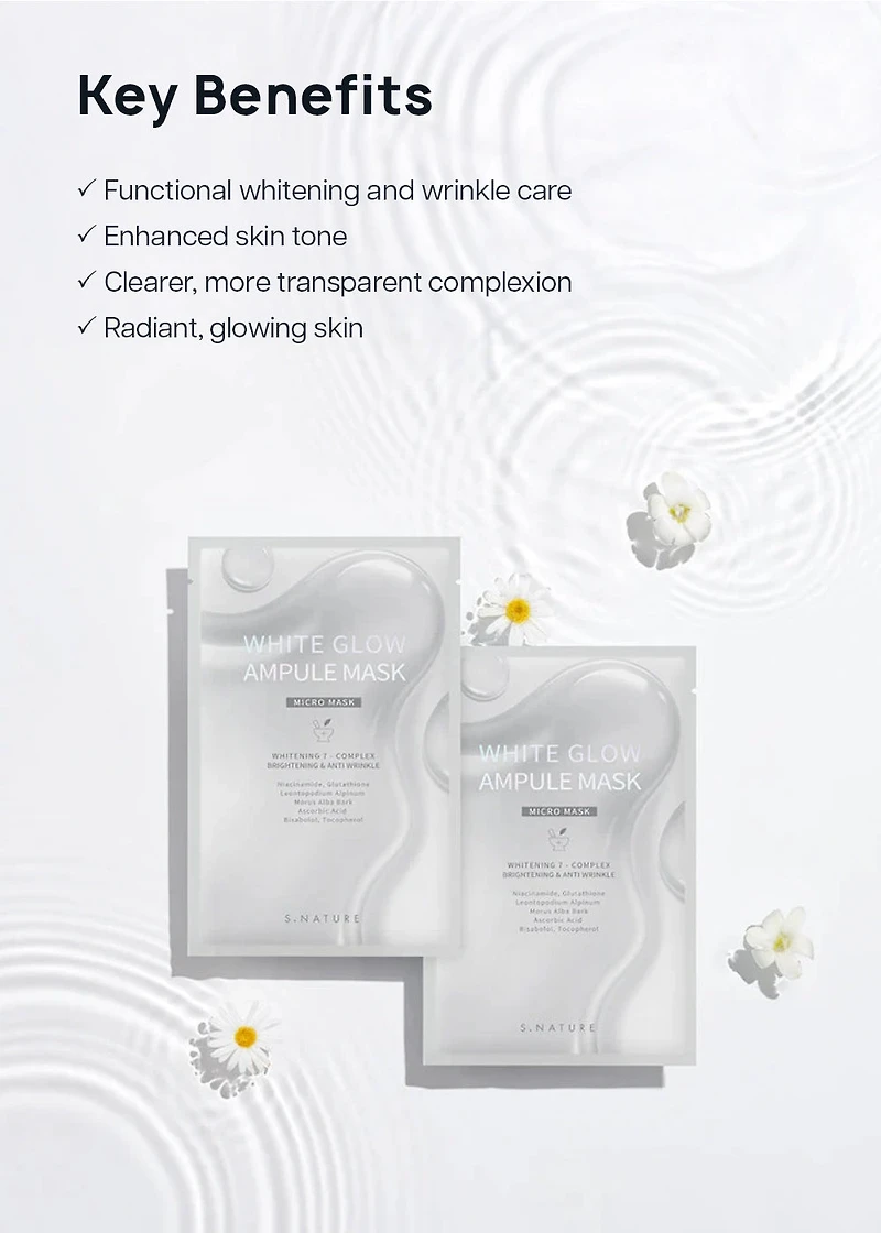 S.NATURE White Glow Ampule Mask