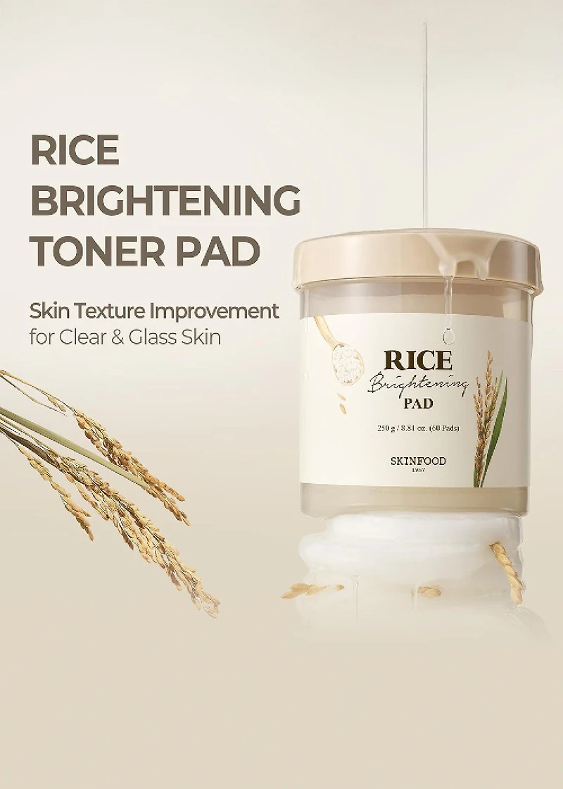 SKINFOOD Rice Brightening Pad (60 Pads)