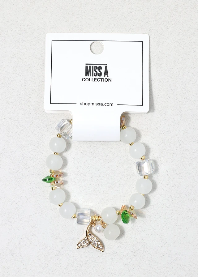 Mermaid Tail Beaded Charm Bracelet