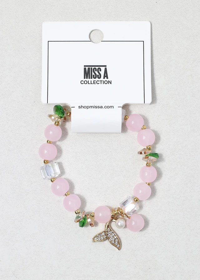 Mermaid Tail Beaded Charm Bracelet