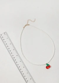 Cherry Kiss Pearl Necklace