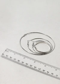 Everyday Silver Hoop Earring Set