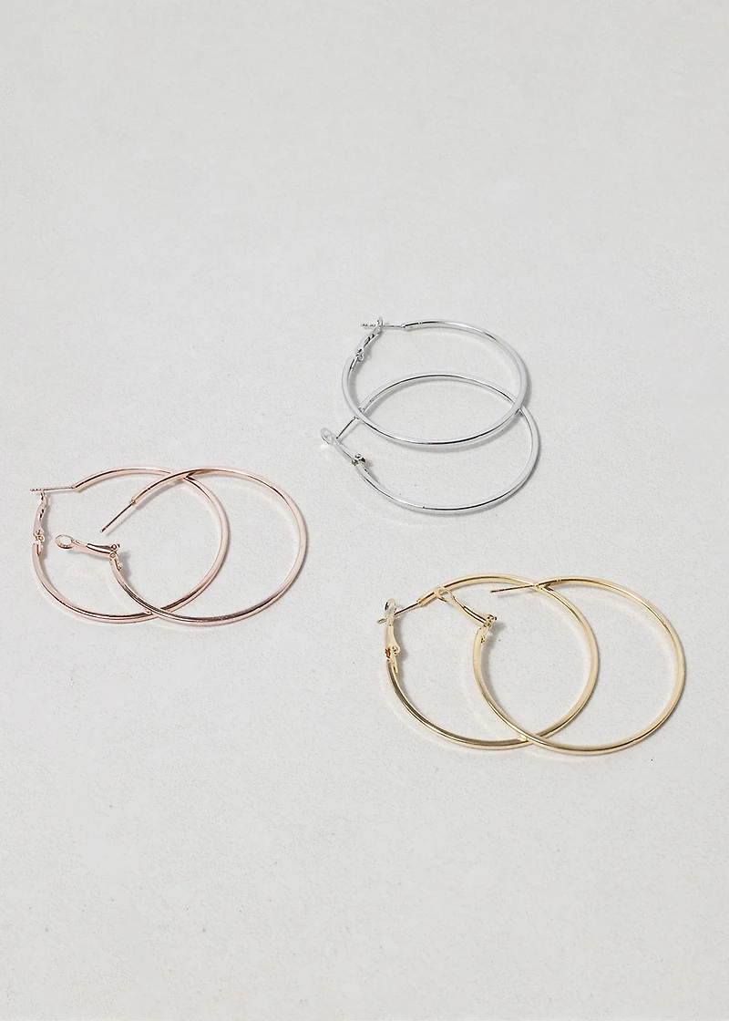 Essential Trio Hoop Earrings Set