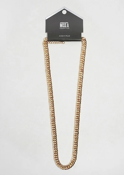 Link Up Textured Chain Necklace