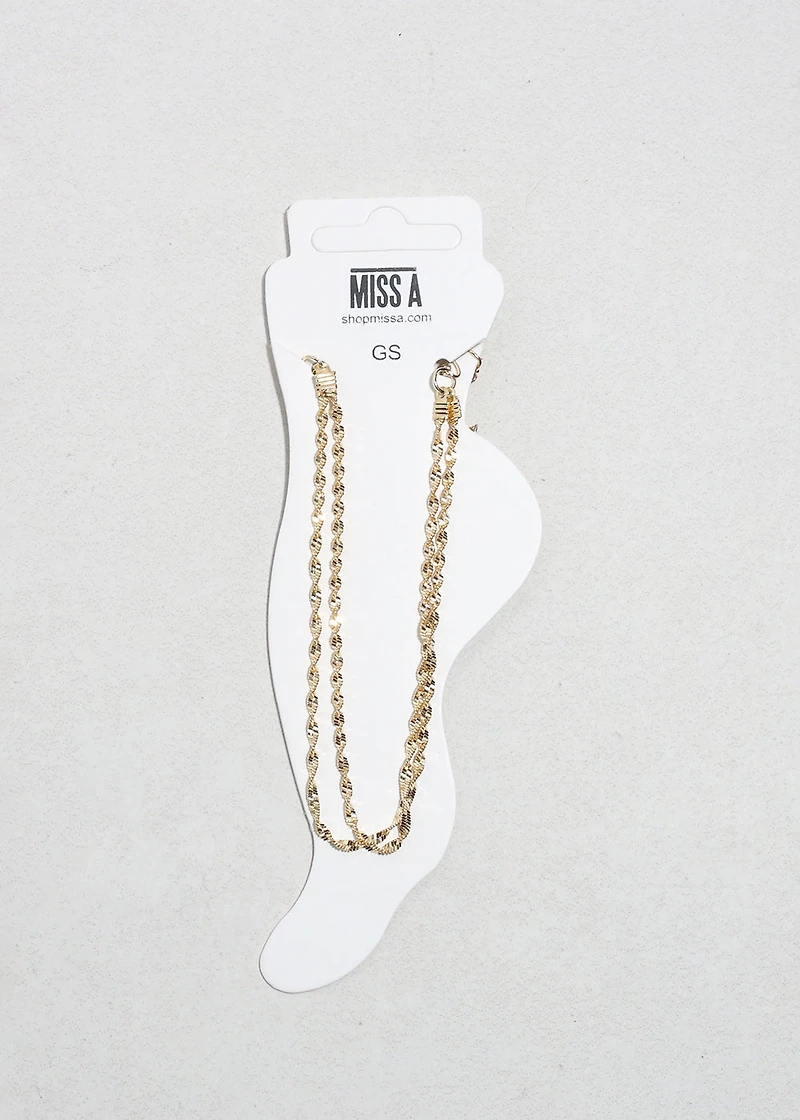 2 Layered Rope Chain Anklet