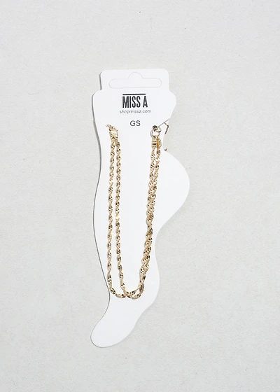 2 Layered Rope Chain Anklet