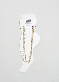 2 Layered Rope Chain Anklet
