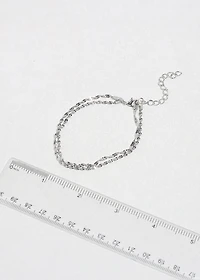 Twisted Silver Chain Bracelet