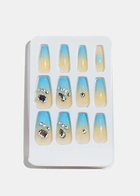 AOA Studio Coastal Glow 5D Rhinestone Press-On Nails