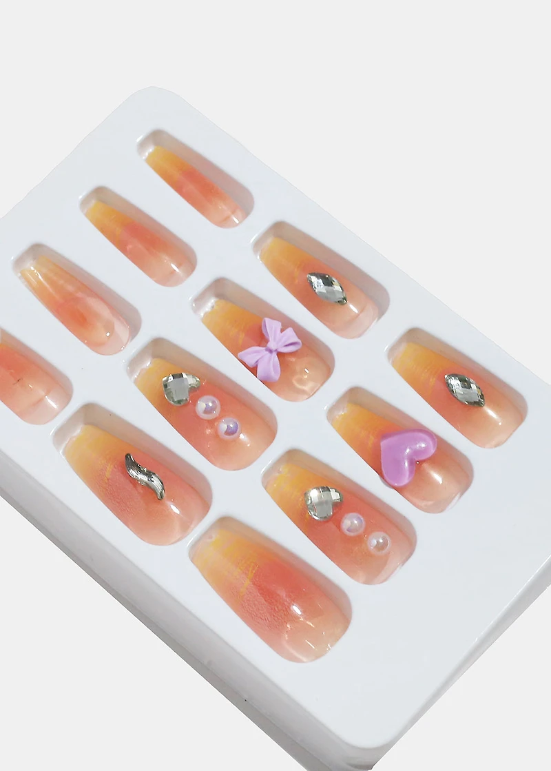AOA Studio Peachy Daydream 5D Pre-Glued Press-On Nails