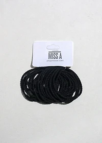 Black Spiral Hair Ties - 24 PCS