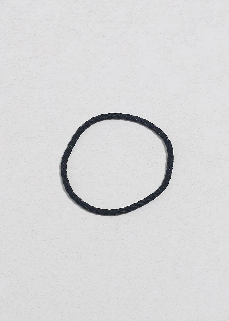 Black Spiral Hair Ties - 24 PCS