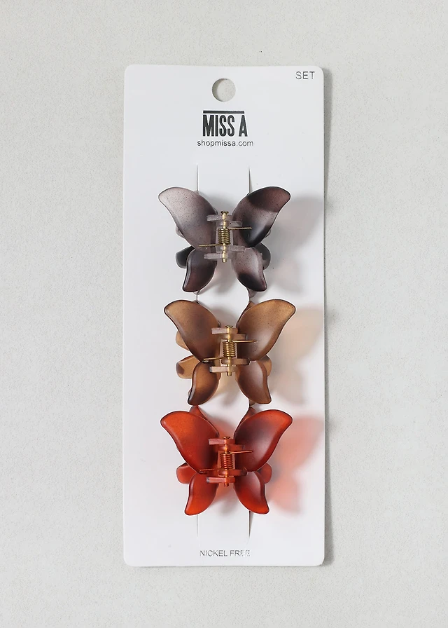Butterfly Mini Claw Clip Set of 3