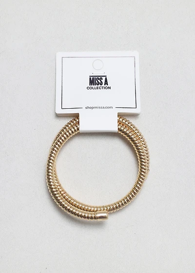 Sleek Spiral Coil Bracelet