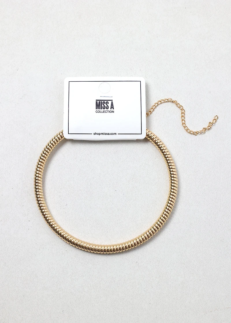 Sculpted Coil Choker Necklace