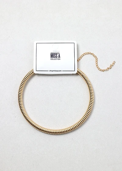 Sculpted Coil Choker Necklace