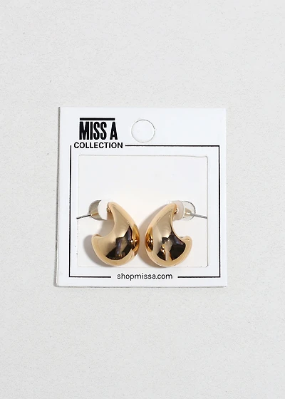 Crescent Puff Earrings