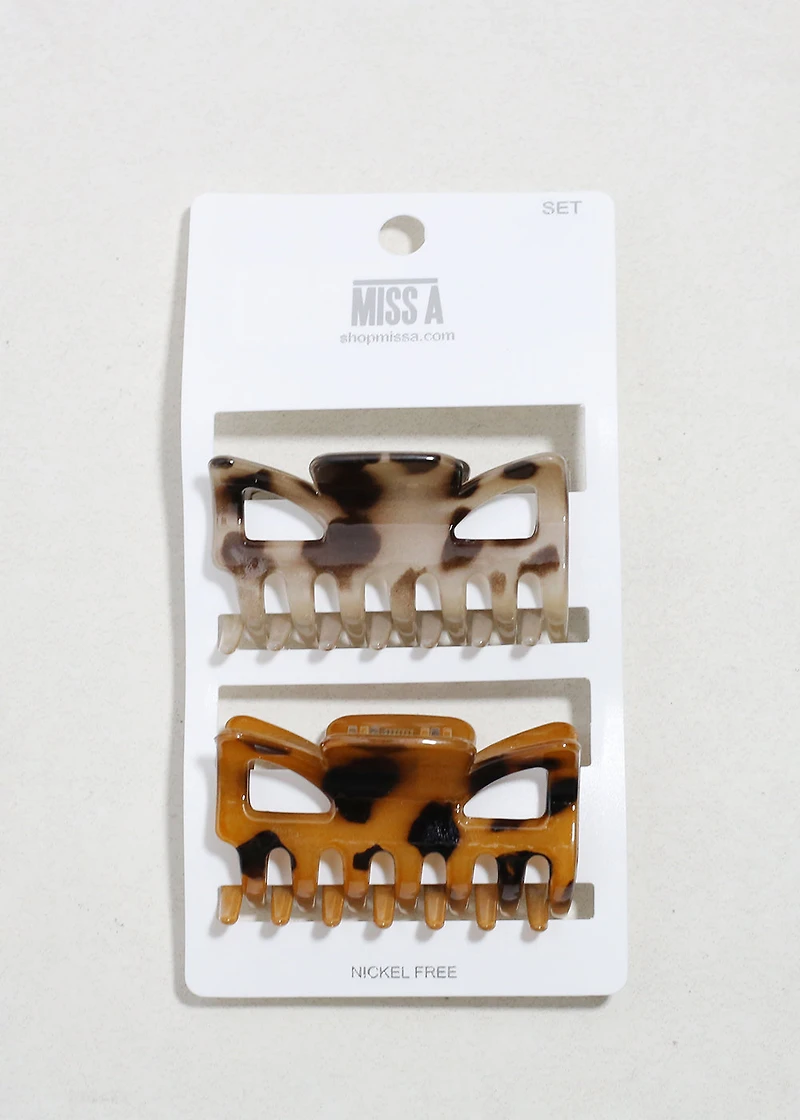Tortoise Hair Claw Clip Set