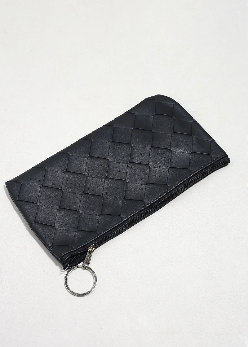 Woven Luxe Zipper Pouch