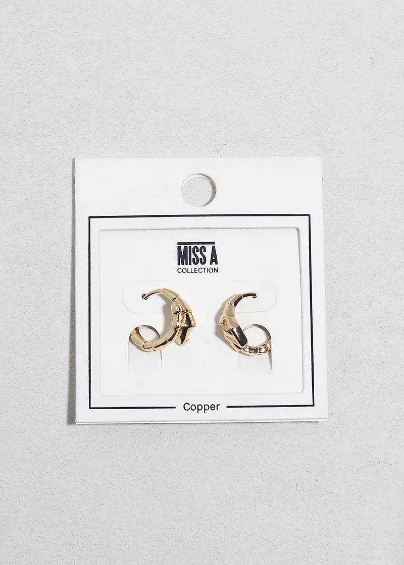 Snake Curve Huggie Earrings