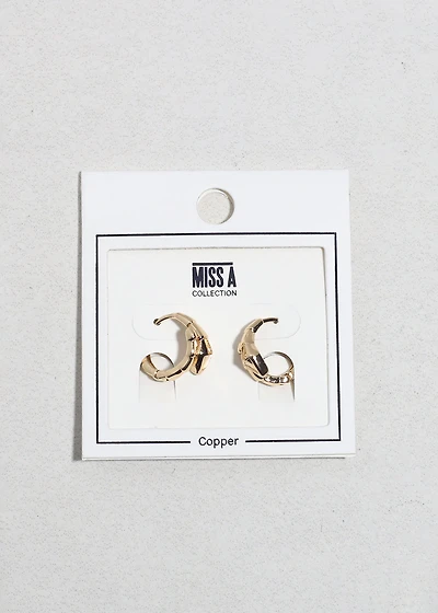 Snake Curve Huggie Earrings