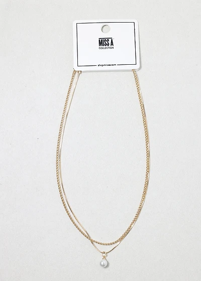 Sweet Pearl Layered Necklace