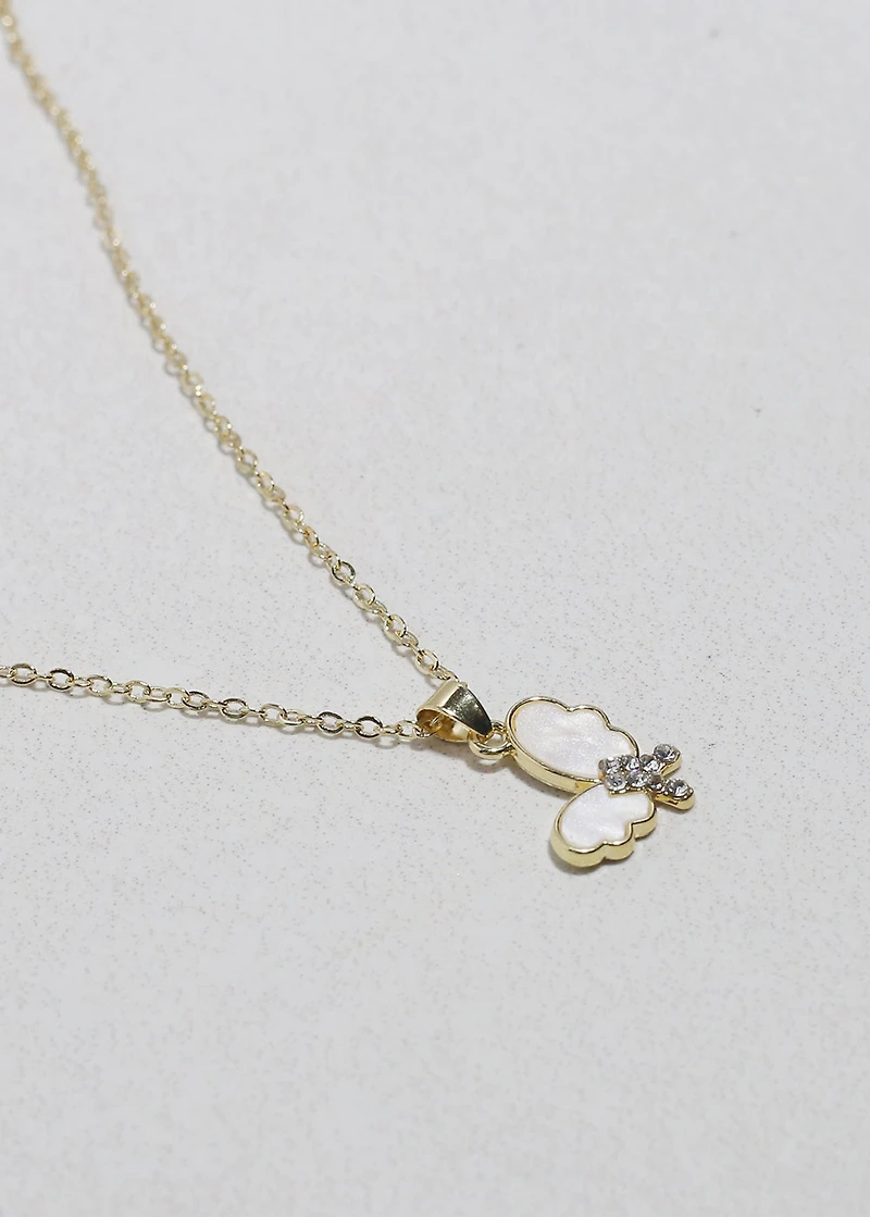 Flutter Gleam Butterfly Necklace