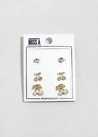 Sweet Cherry Stud Trio