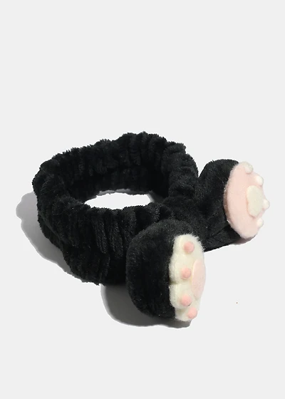 Purrfect Plush Paw Spa Headband