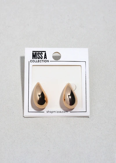Sculpted Teardrop Studs