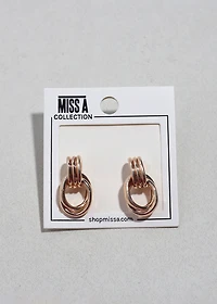 Linked Loop Stud Earrings