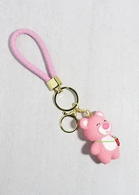 Strawberry Sweetheart Bear Keychain Charm