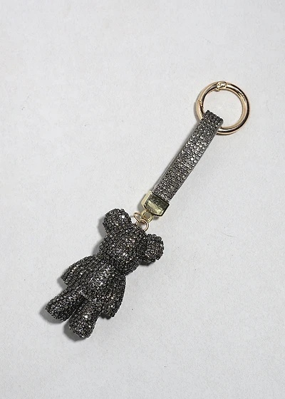Rhinestone Teddy Luxe Keychain