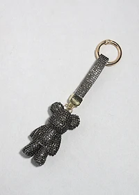 Rhinestone Teddy Luxe Keychain