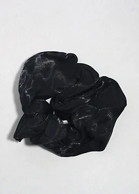 Midnight Luxe Satin Oversized Hair Scrunchie
