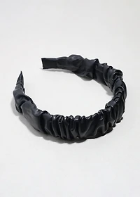 Faux Leather Scrunch Headband