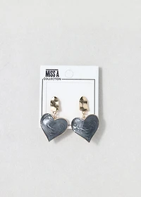 Sweet Swirl Heart Drop Earrings