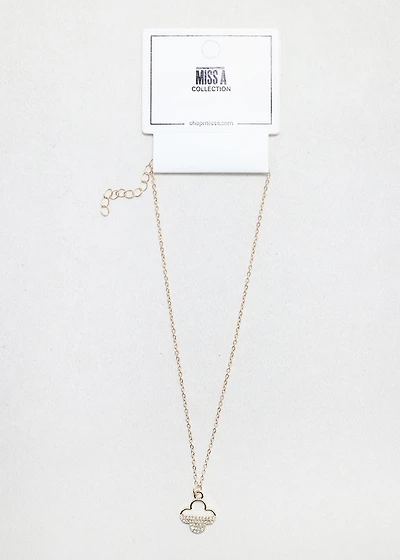 Charmed Clover Rhinestone Necklace