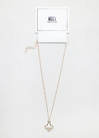 Charmed Clover Rhinestone Necklace