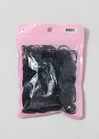 Black Mini Hair Elastics - 500 Pack